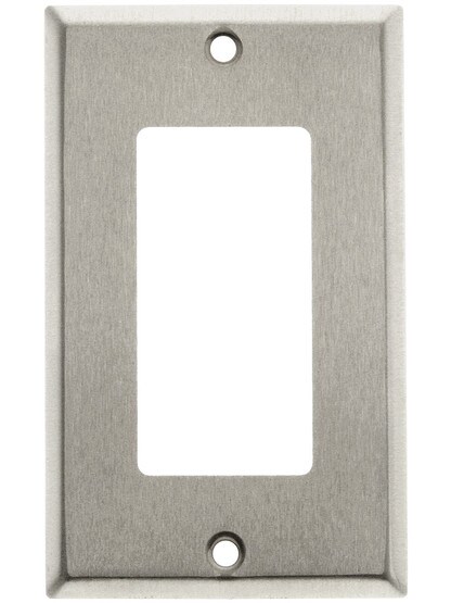 Classic GFI Cover Plate In Brushed Stainless.